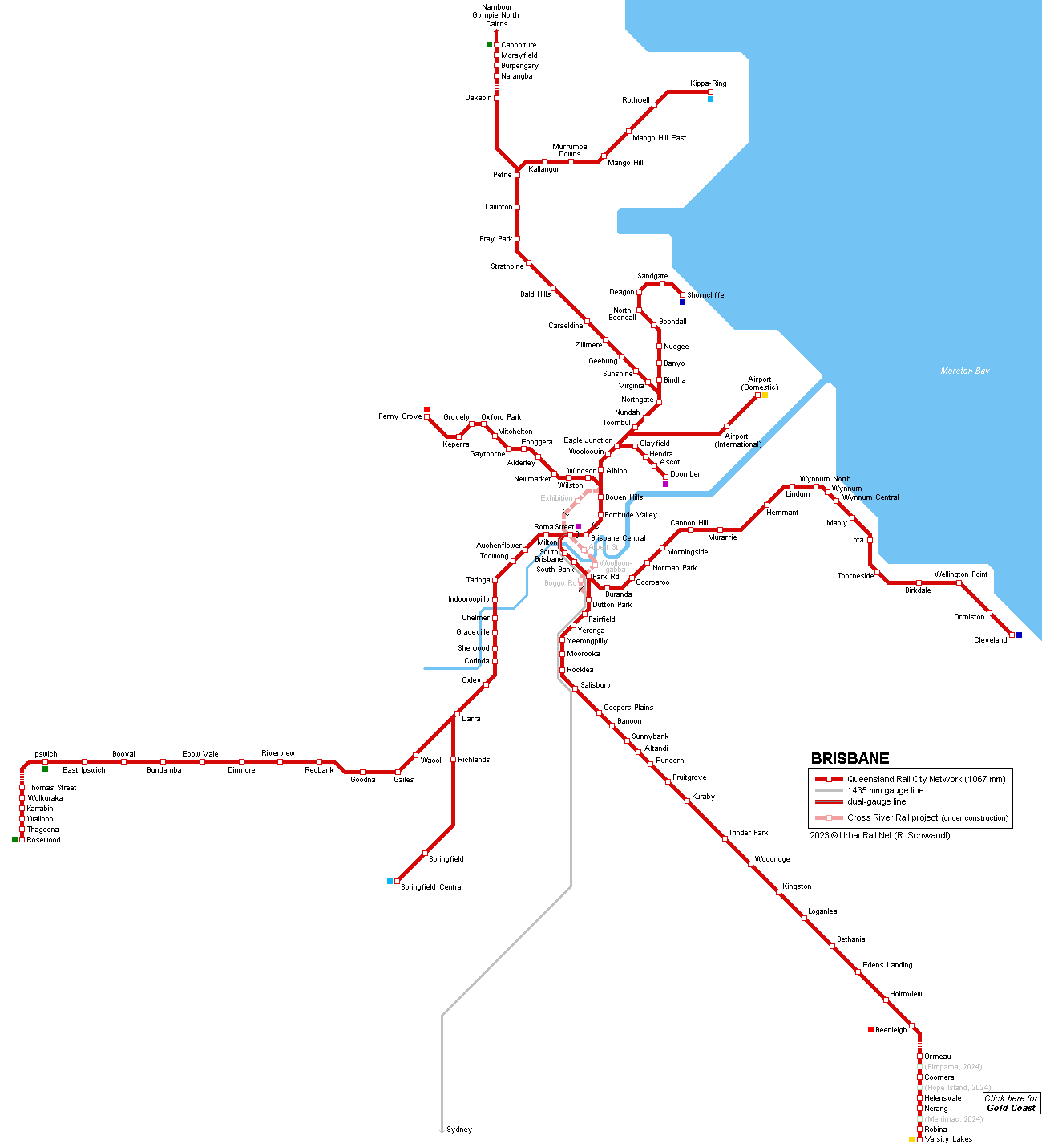 Brisbane Rail Network Map ® R. Schwandl