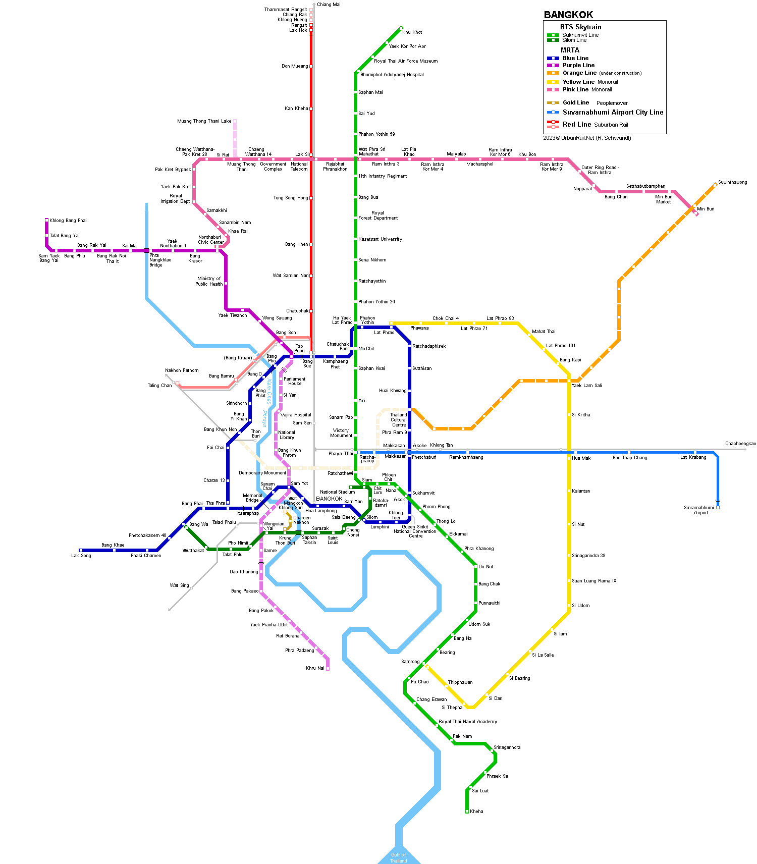 Detail Bangkok BTS Skytrain Route Map for Visitor About BTS Bangkok