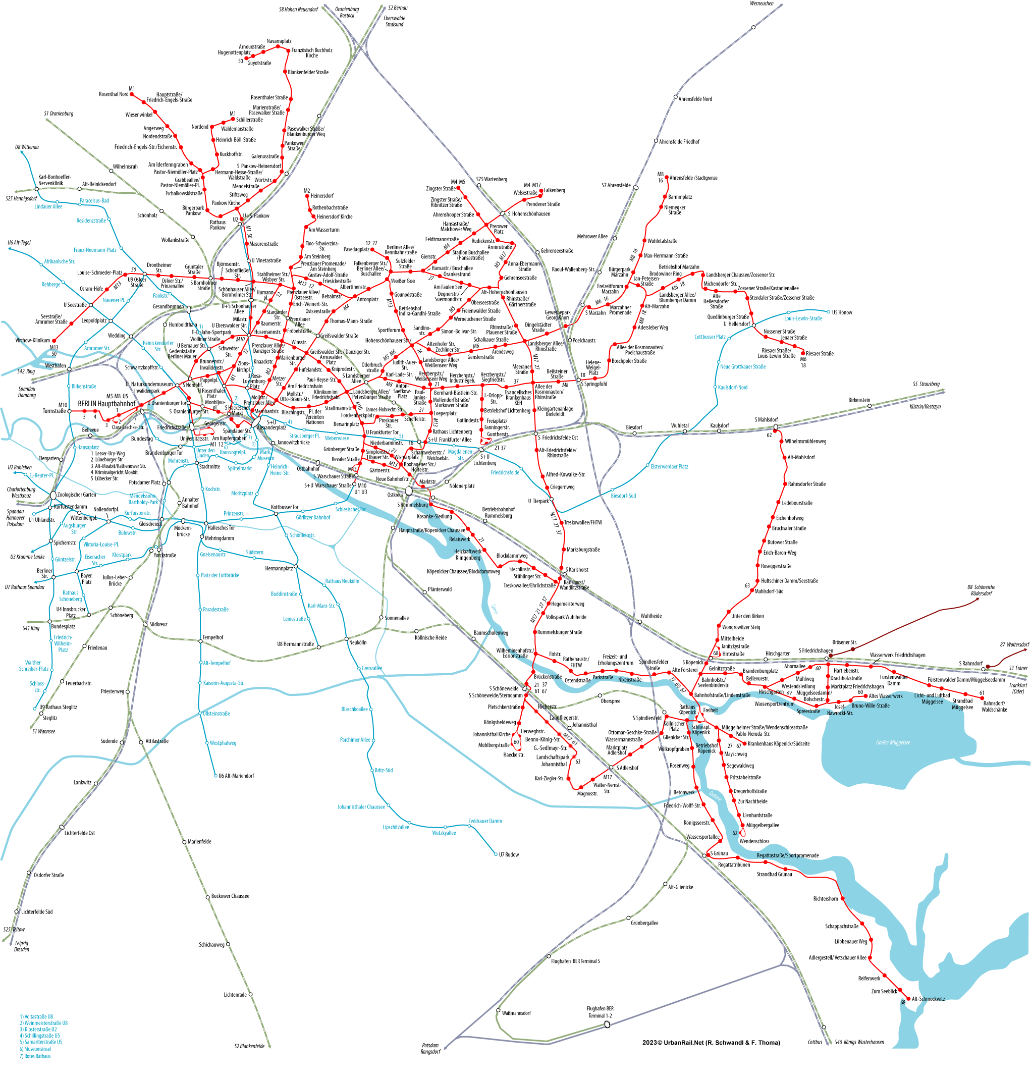 Berlin Tram Network Map