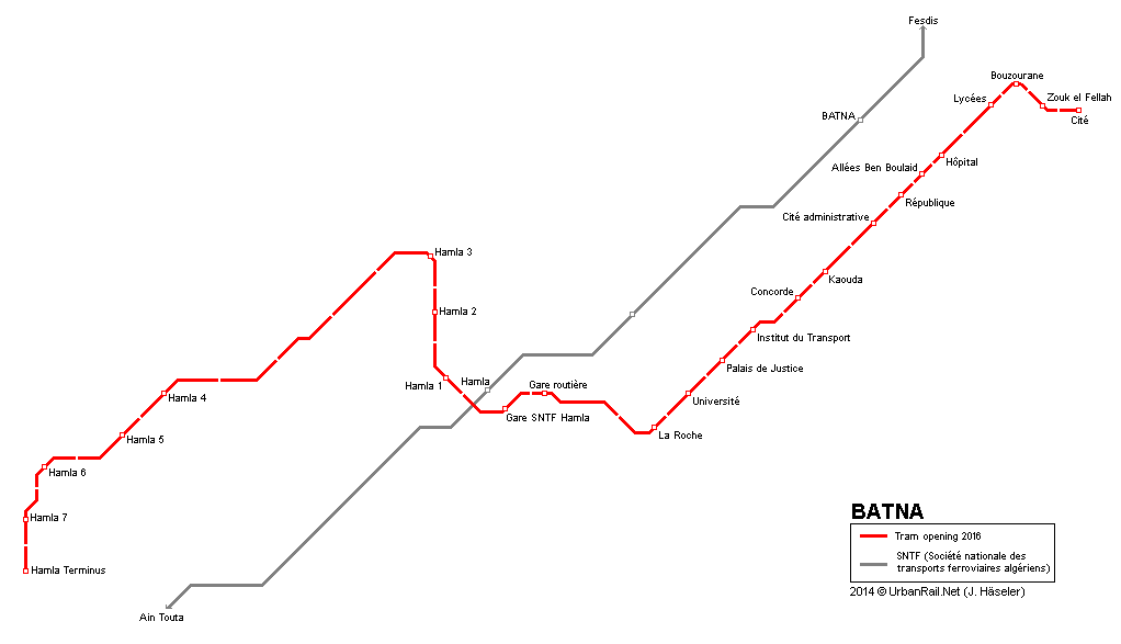 Batna tram map