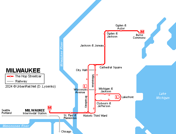 Milwaukee streetcar map