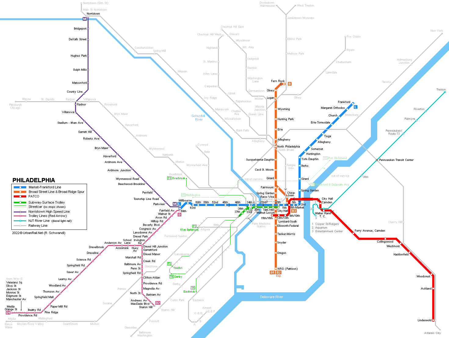 Philadelphia Subway map