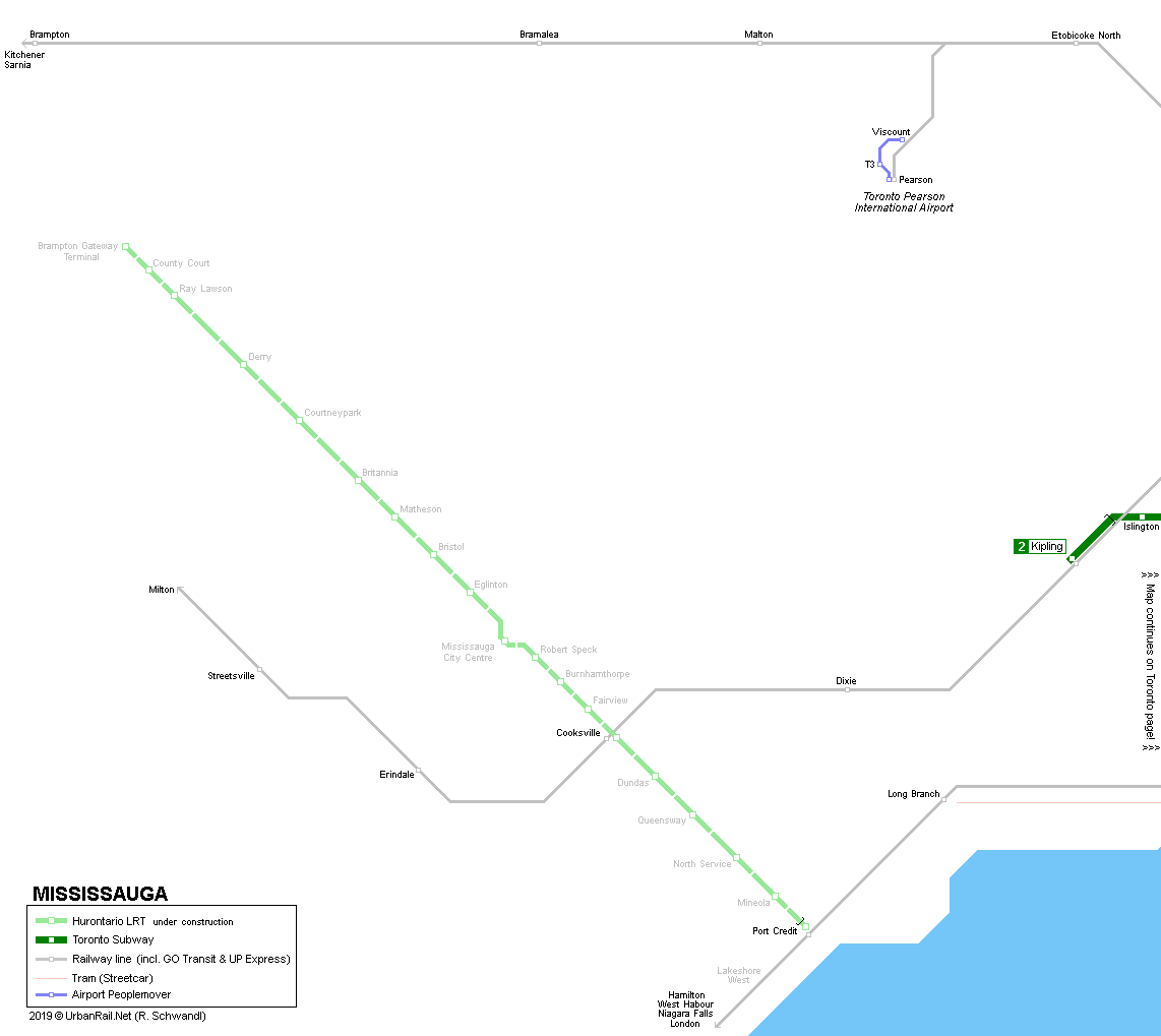 Hurontario LRT map