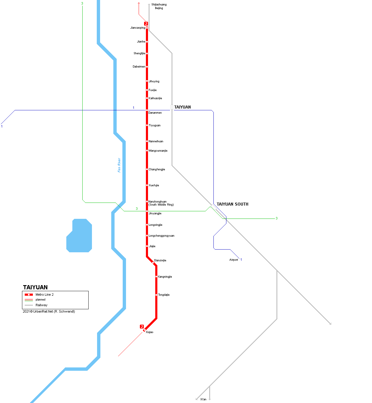 Taiyuan Metro Map
