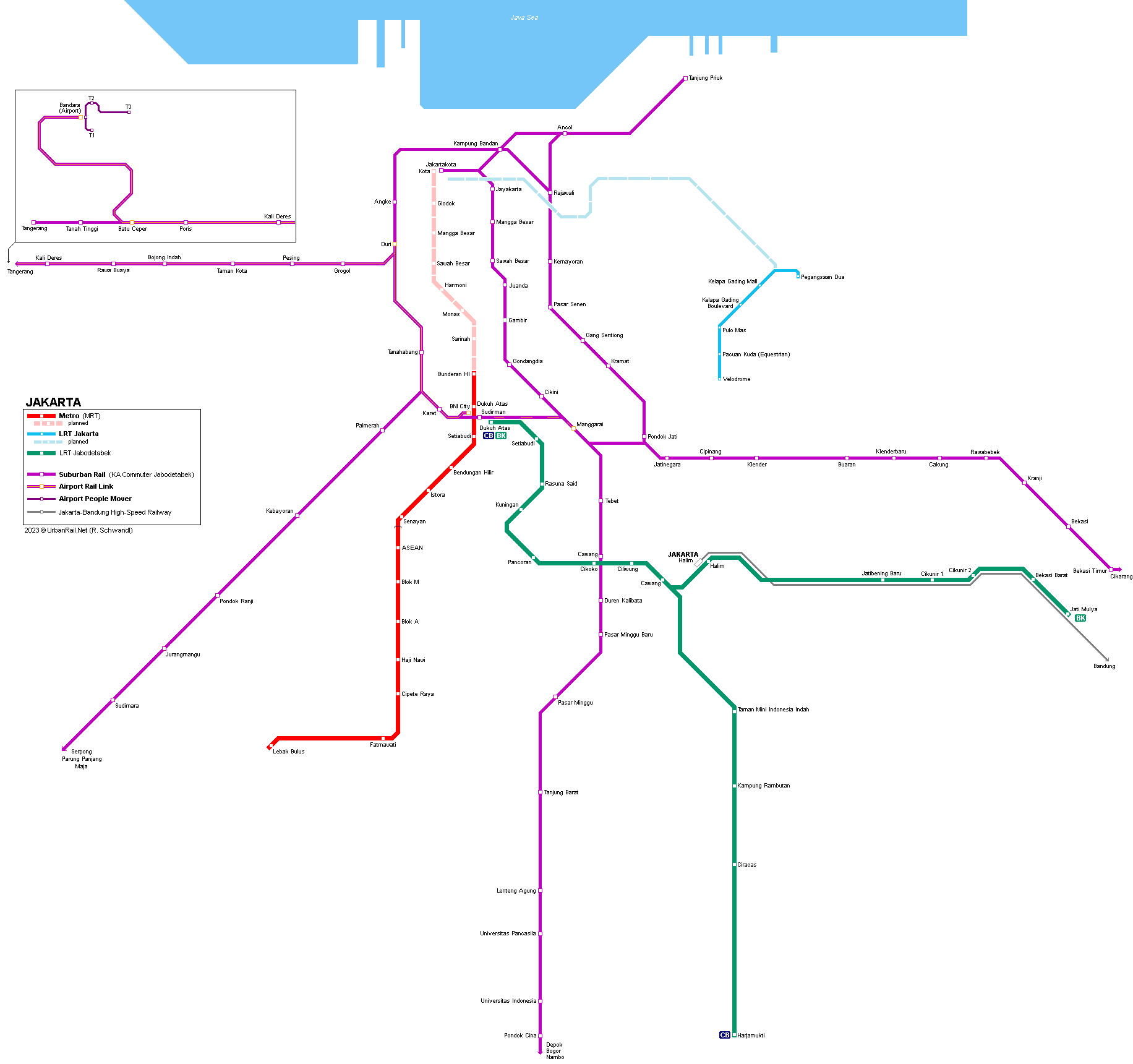 Jakarta rail metro map