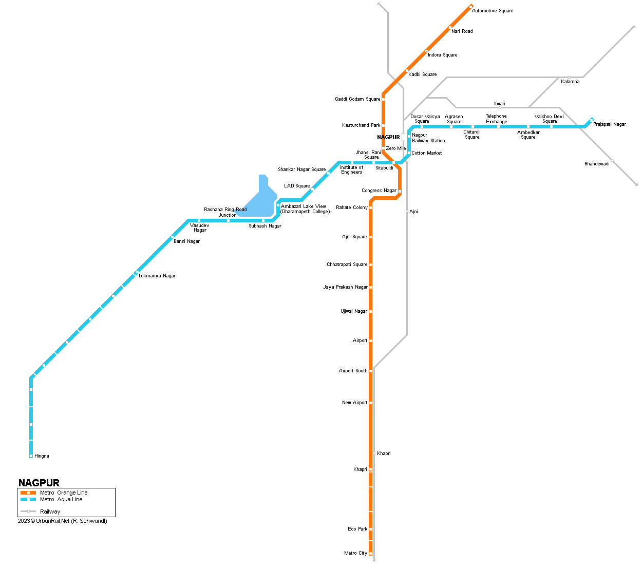 Nagpur Metro map