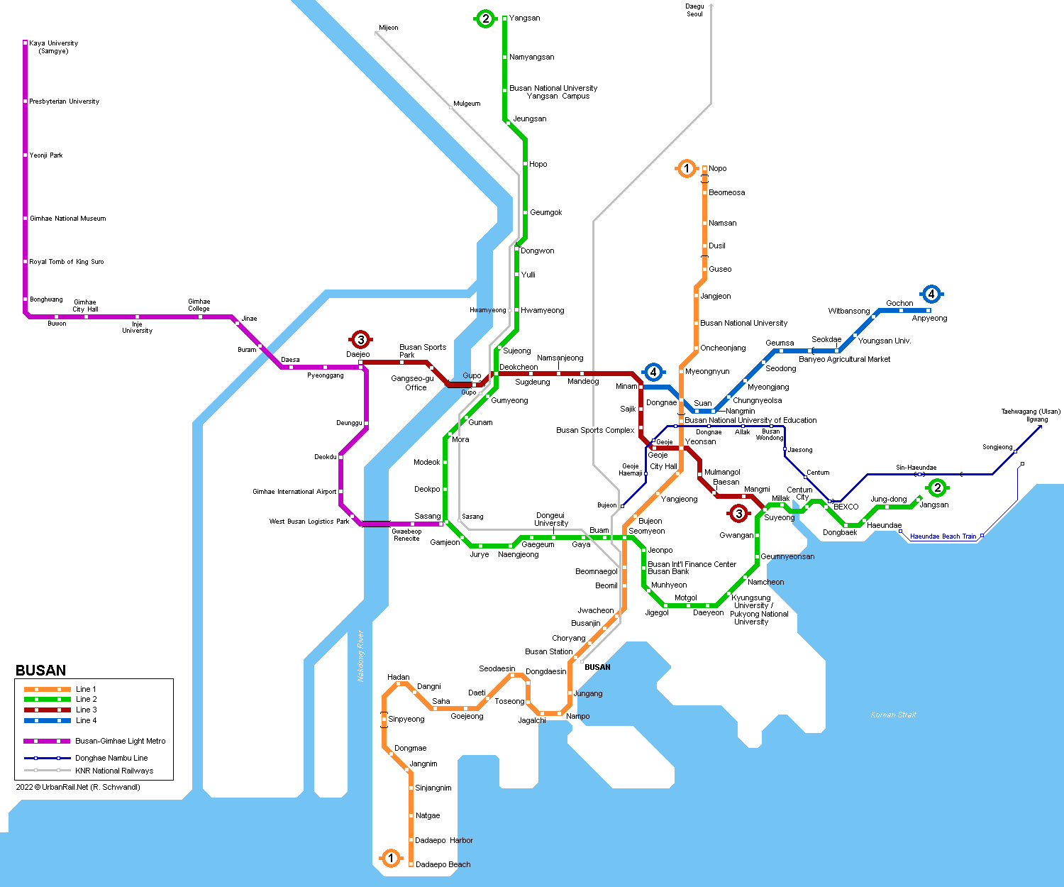 Busan subway map