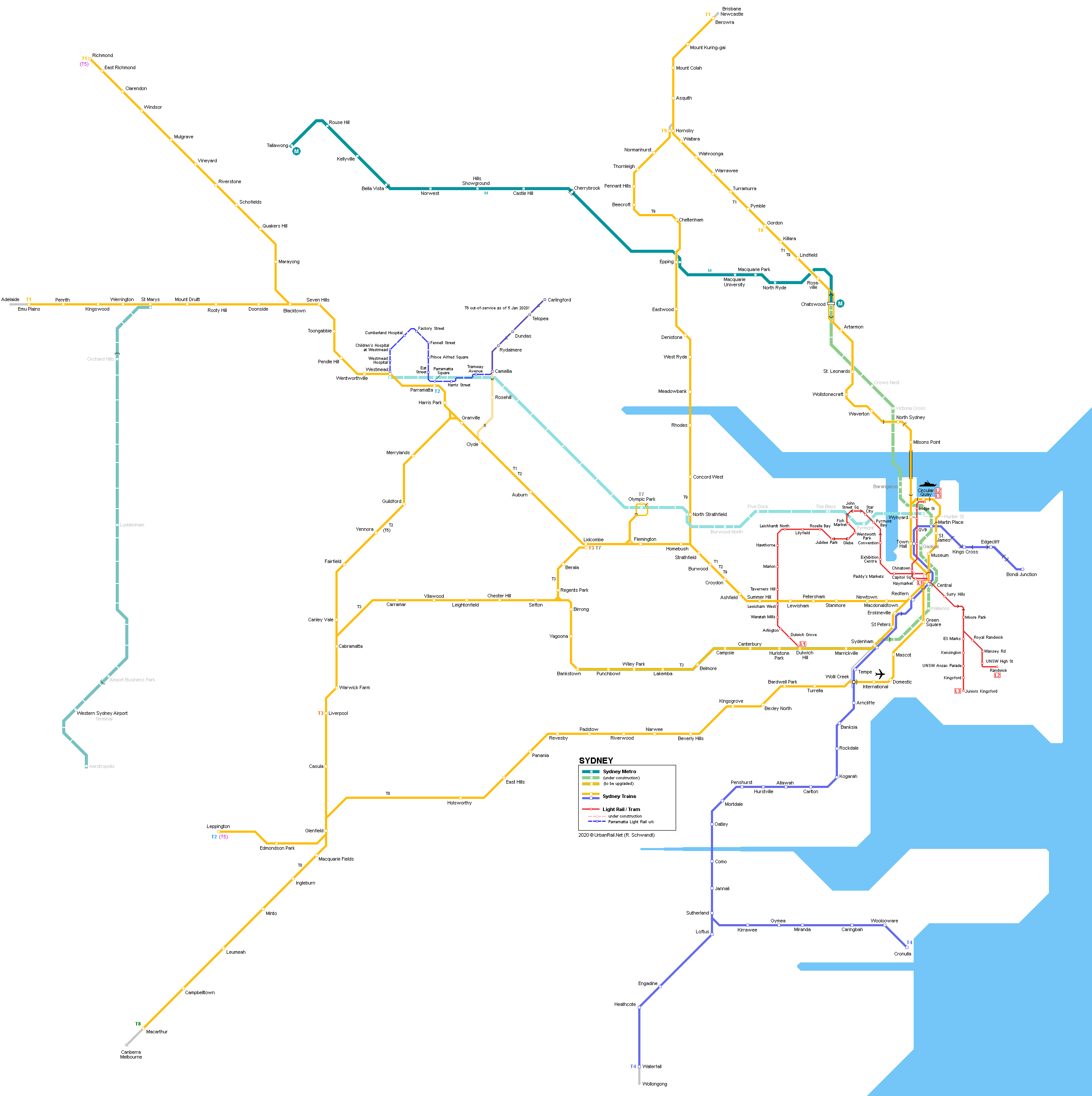 Sydney CityRail Map
