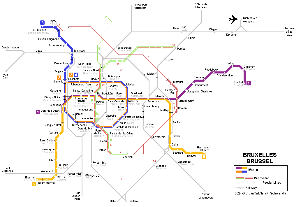 Brussels Metro Map