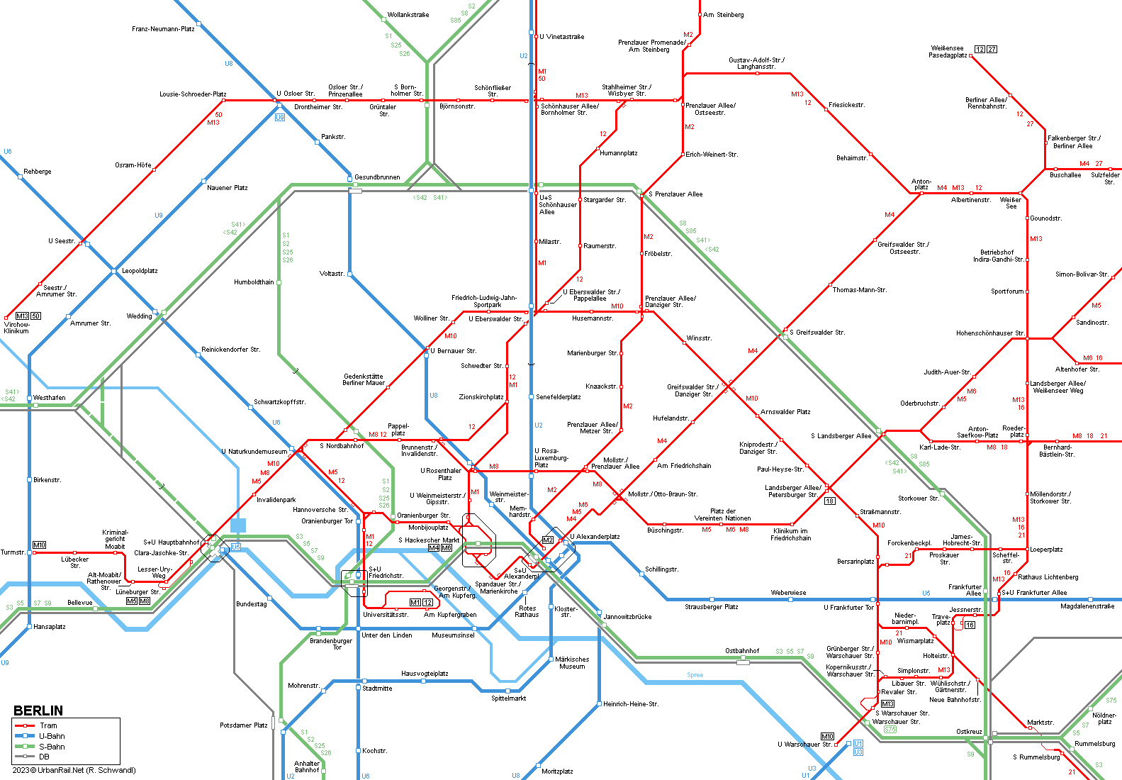 Berlin tram map