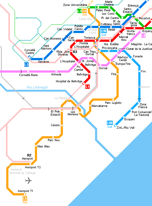 Barcelona metro line L9 Sud