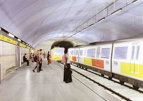Typical underground station