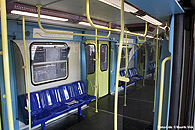 Inside refurbished Lido train