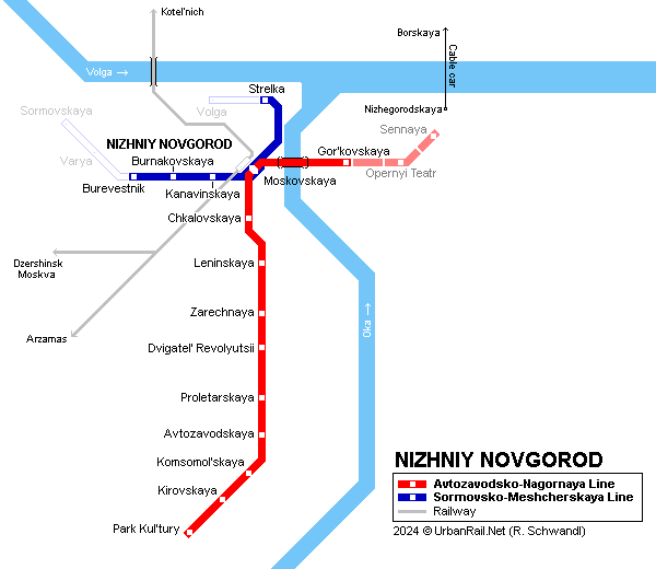 Nizhniy Novgorod Metro map
