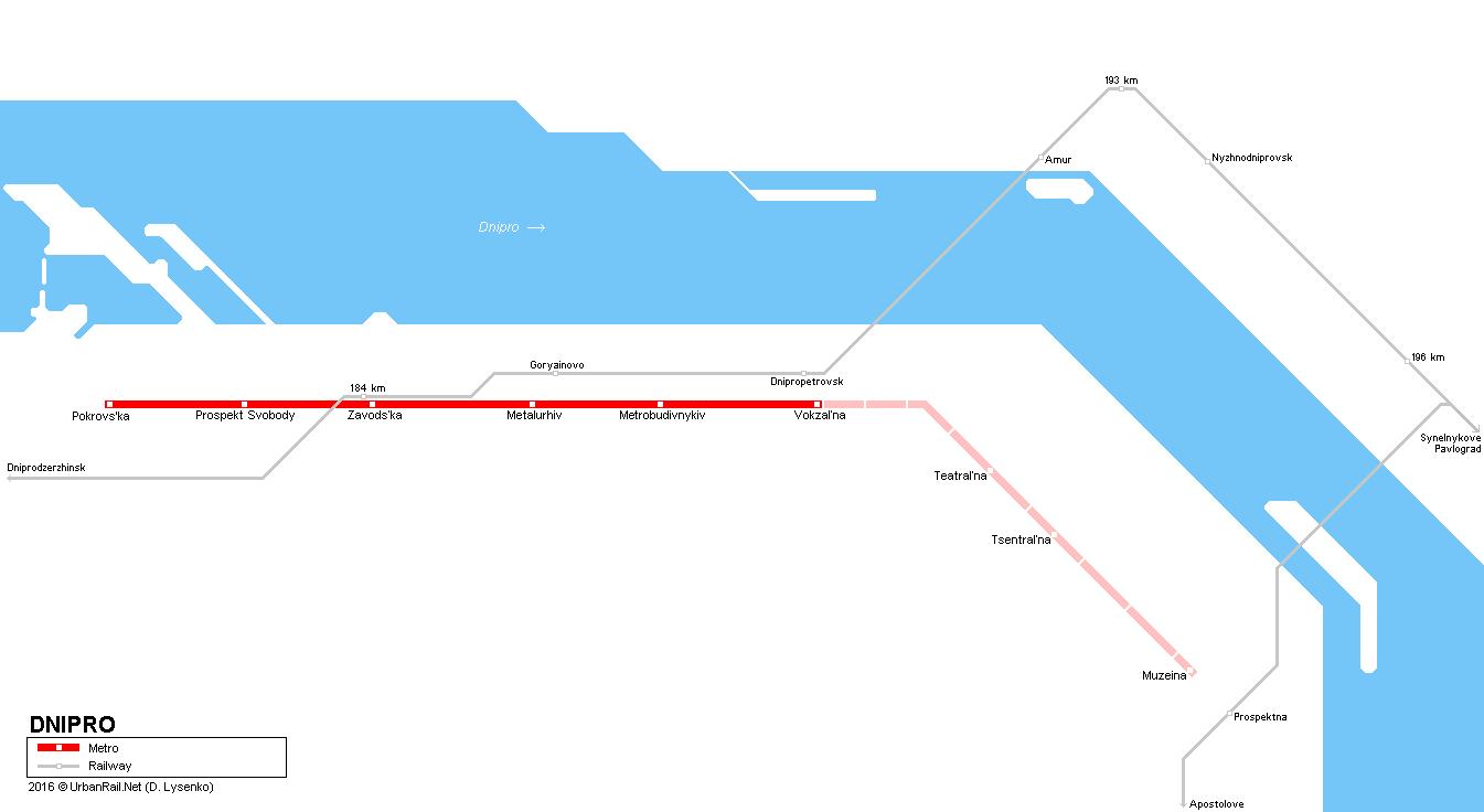Dnipro metro map